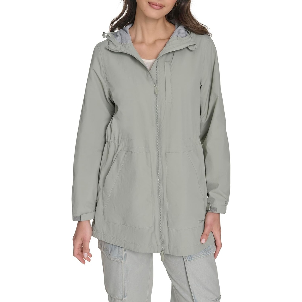 image:imageChampion Womens Hooded Cinch Waist Rain JacketWrought Iron