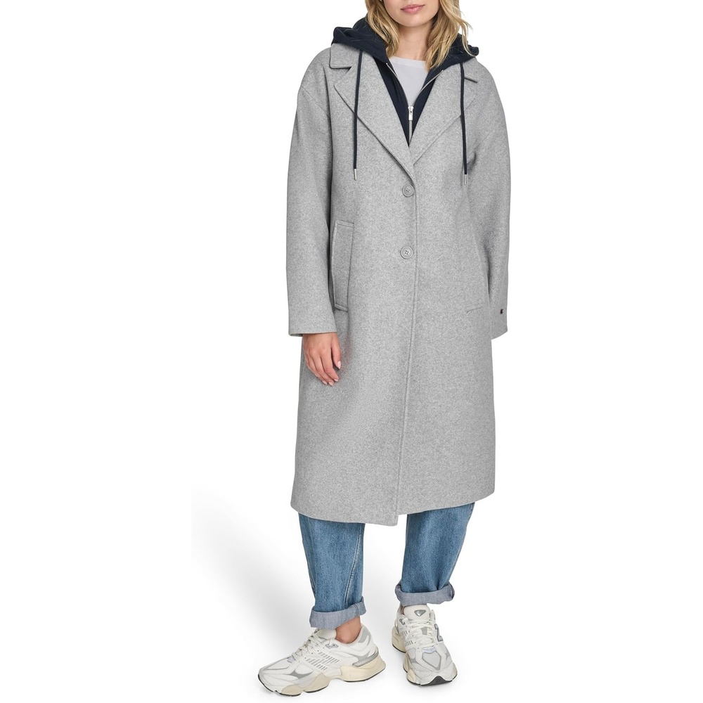 image:imageChampion Womens Long Top Coat With Removable Jersey BibLight Grey