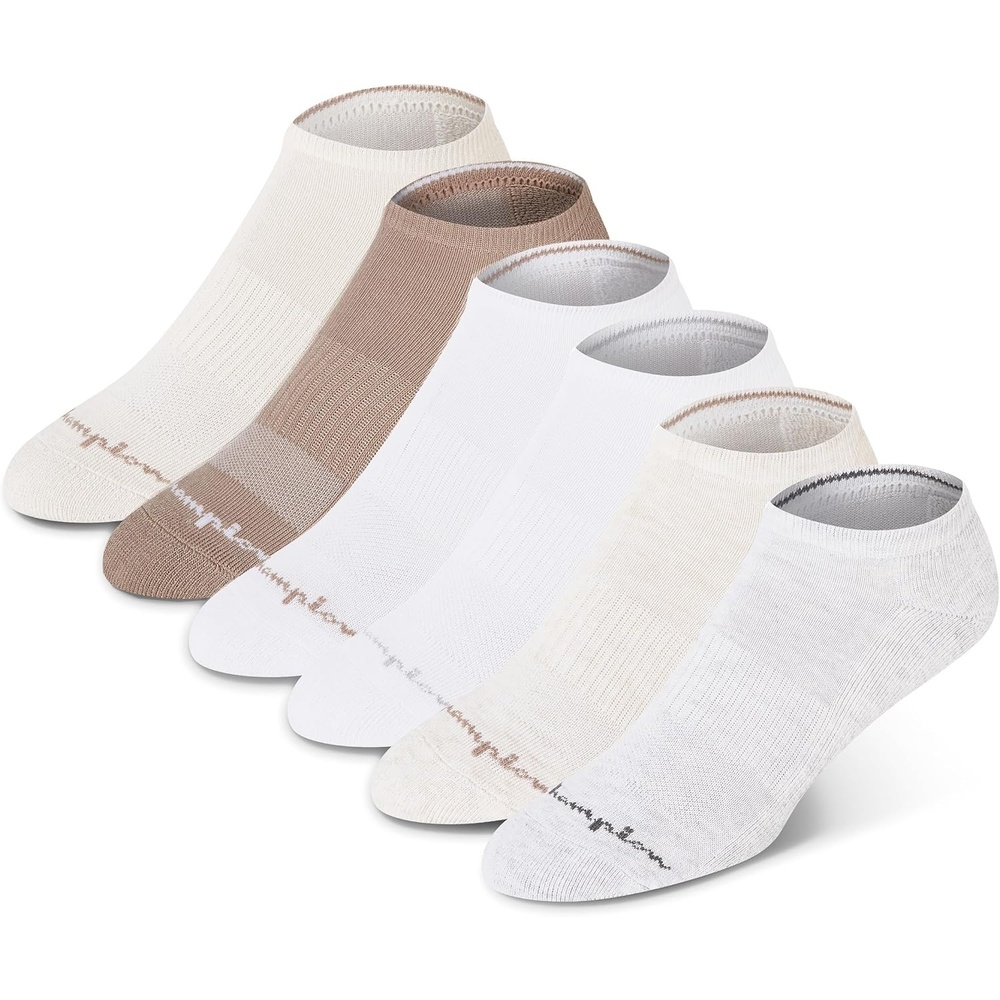image:imageChampion Womens Low Cut Beathable MoistureWicking Athletic Socks 6PackGreyNeutral Assorted