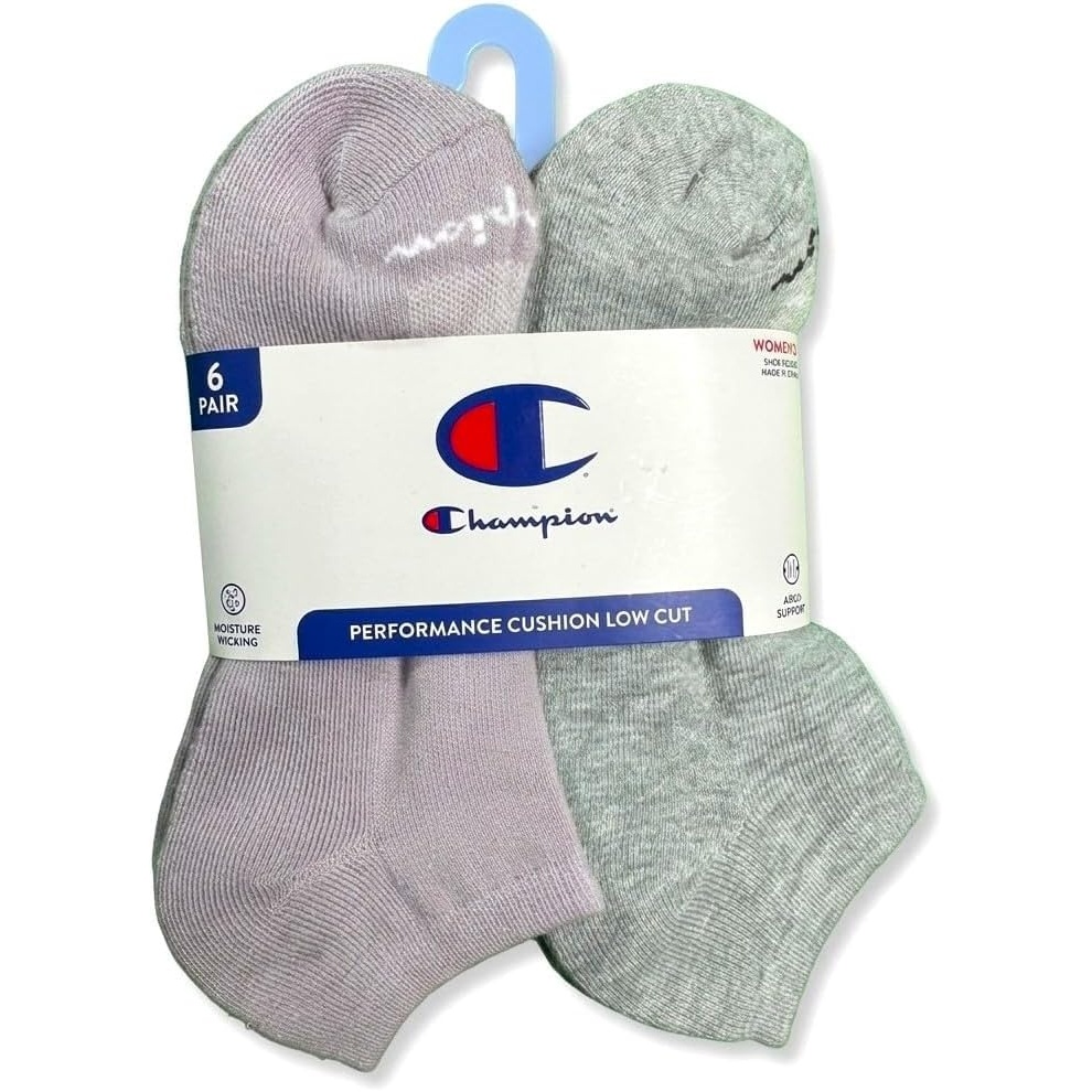 image:imageChampion Womens Low Cut Beathable MoistureWicking Athletic Socks 6PackMulti Purple