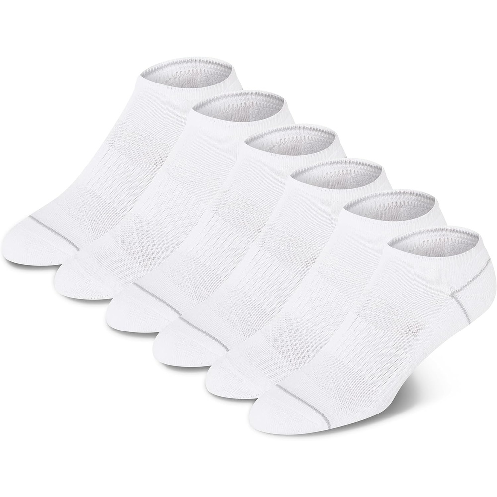 image:imageChampion Womens Low Cut Beathable MoistureWicking Athletic Socks 6PackWhite Heel Toe