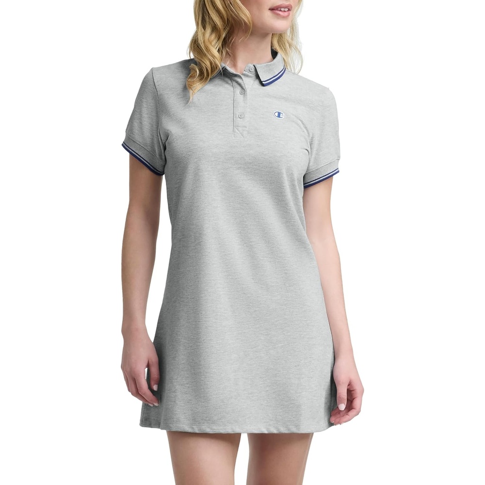 image:imageChampion Womens Off the Court Short Sleeve 345 Polo Dress Standard FitOxford Gray Heather