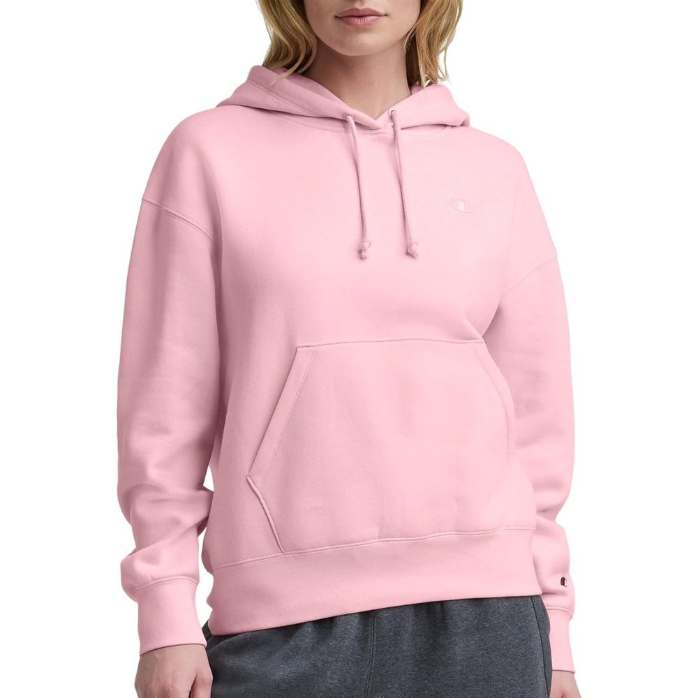 image:imageChampion Womens Pullover Fleece Hoodie Loose Fit Midweight C Logo Available in Regular and PlusRose Shadow C Logo