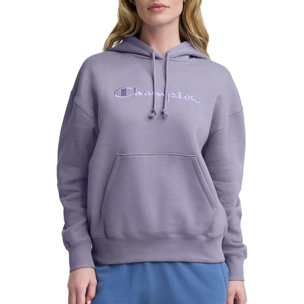 image:imageChampion Womens Pullover Fleece Hoodie Loose Fit Midweight Script Logo Available in Regular and PlusDaybreak Embroidered Script Logo