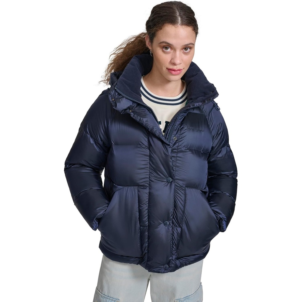 image:imageChampion Womens Quilted Midweight Puffer Jacket With HoodNavy