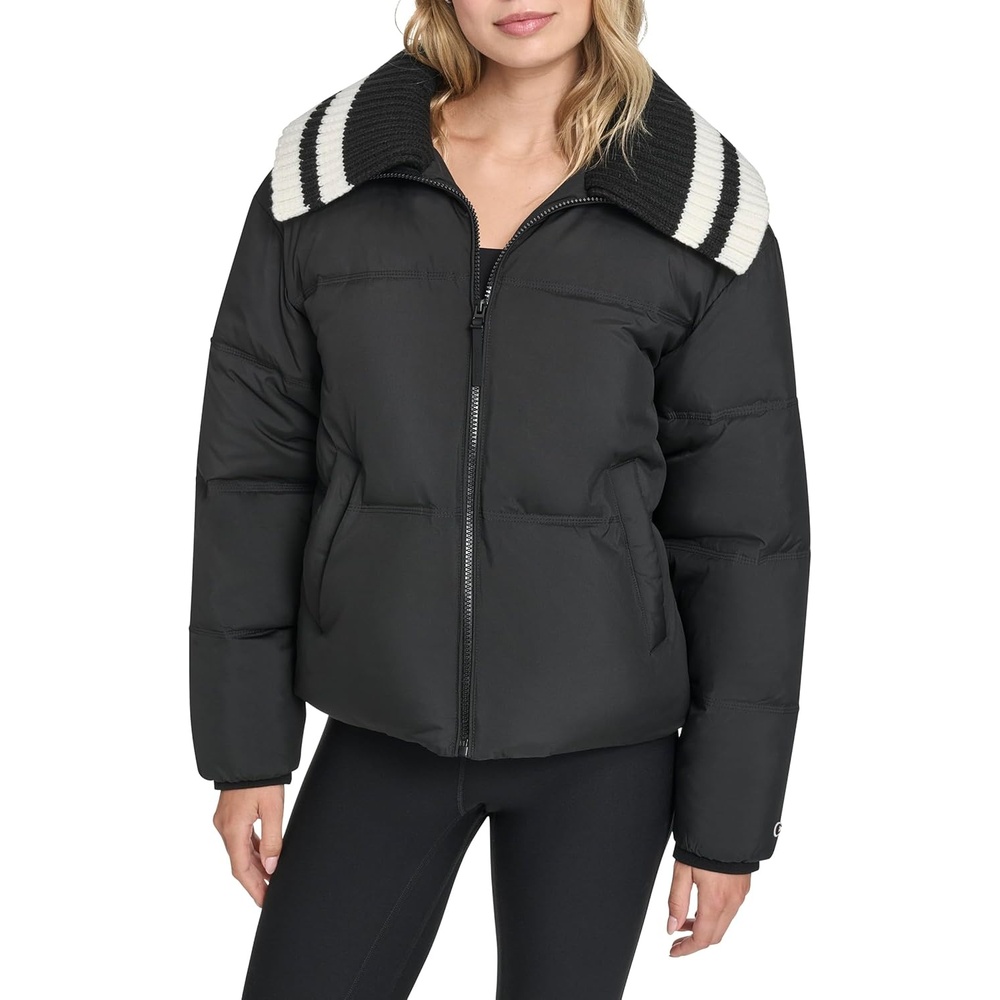 image:imageChampion Womens Quilted Shawl Collar Puffer JacketBlack