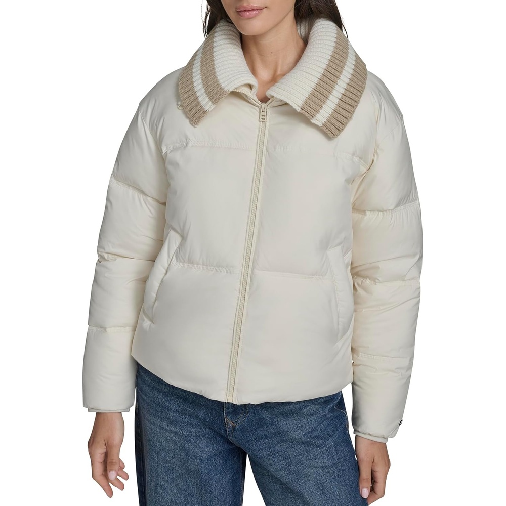image:imageChampion Womens Quilted Shawl Collar Puffer JacketWhite