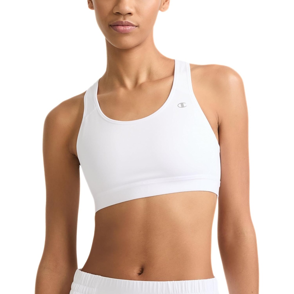image:imageChampion Womens Sports Bra HighImpact Compression MoistureWicking FabricWhite