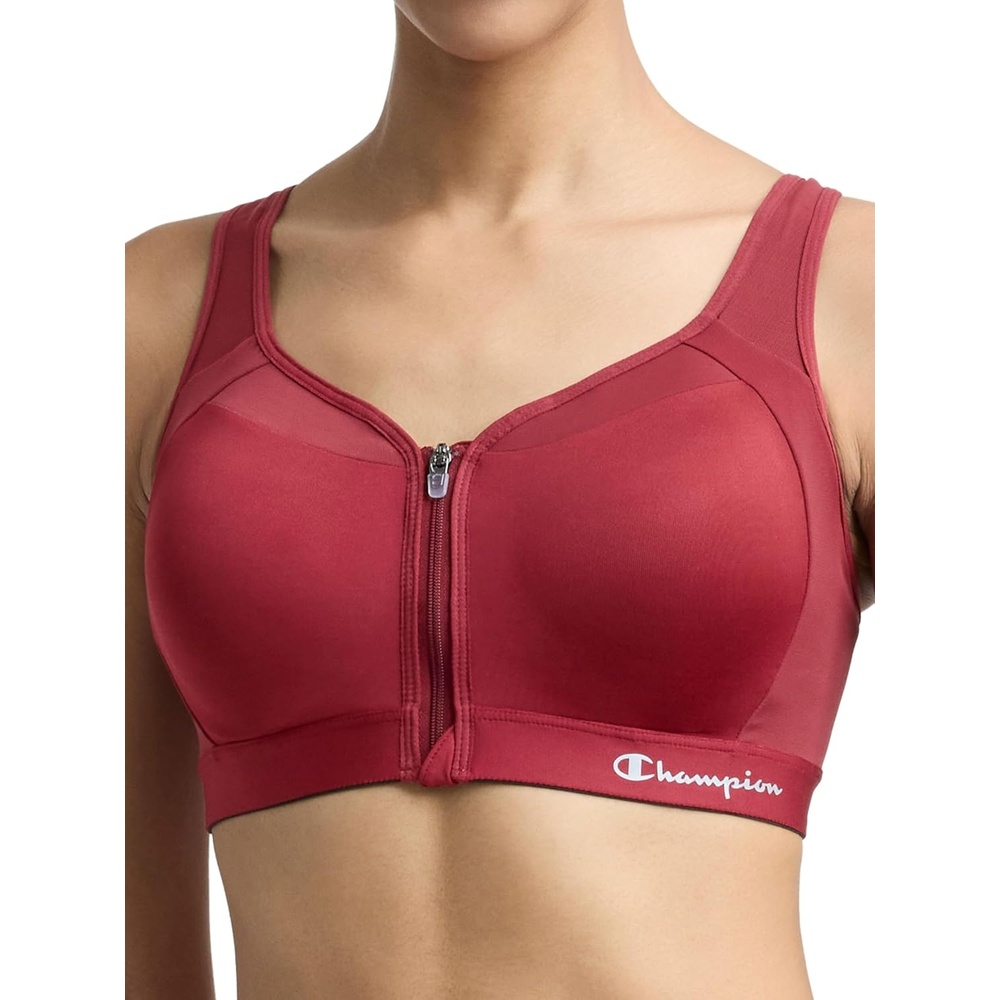 image:imageChampion Womens Sports Bra Motion Control FrontZip HighImpact Maximum Support Breathable MoistureWickingPomegranate