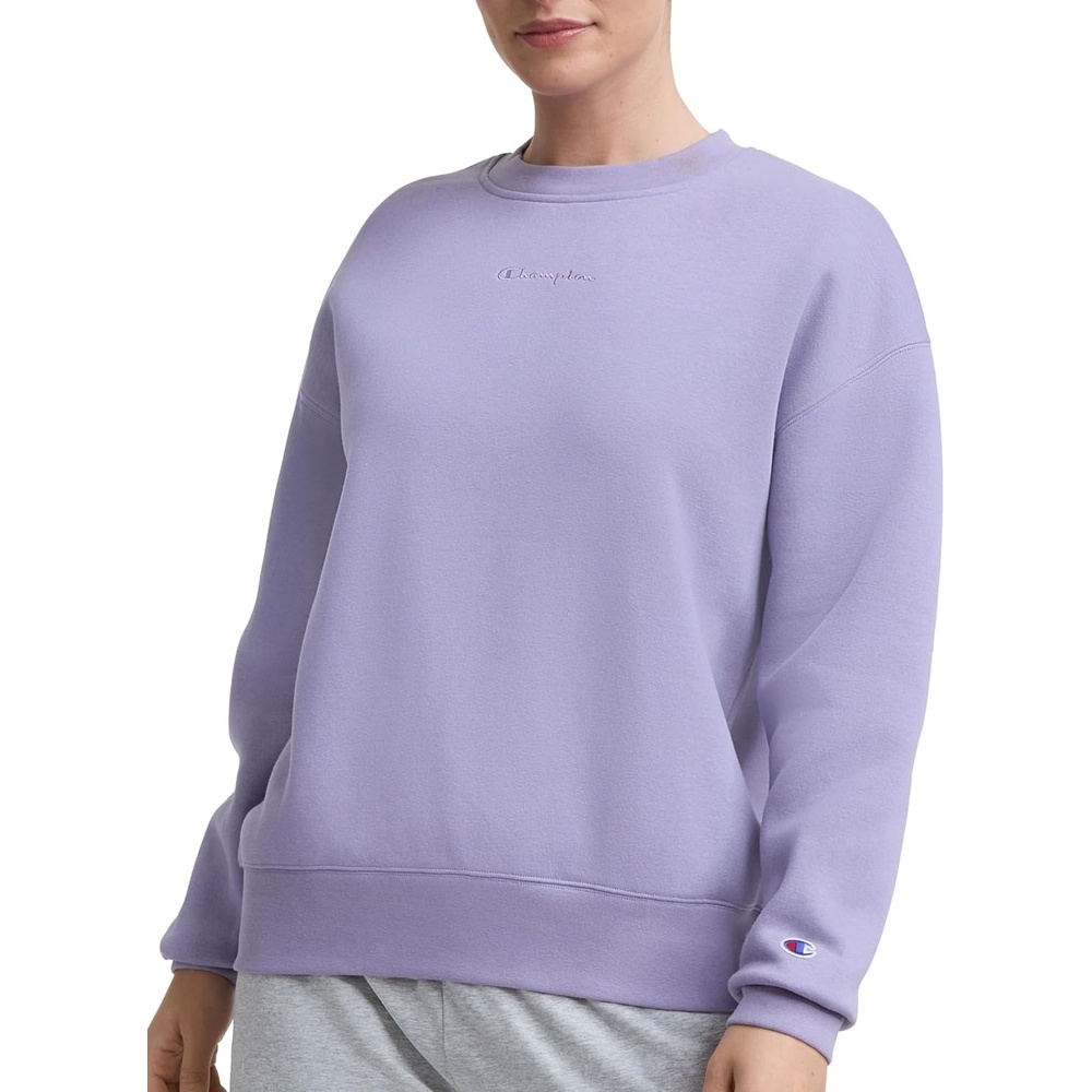 image:imageChampion Womens Sweatshirt Fleece Crewneck Sweatshirt Warm Sweatshirt for Women Plus Size AvailableDaybreak Tonal Script Logo