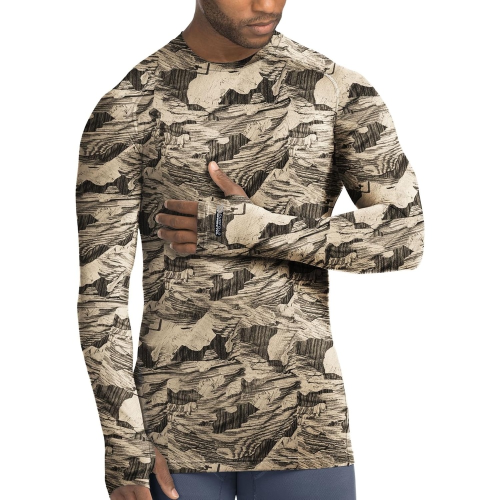 image:imageDuofold Mens Lightweight Thermatrix Performance Thermal ShirtWood Camo