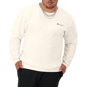 Champion Men’s Crewneck Fleece Sweatshirt, Standard Fit, Midweight, Script Logo, Available in Regular and Big & Tall(Natural Small Script)