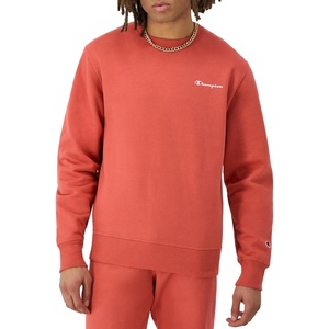 Champion Men’s Crewneck Fleece Sweatshirt, Standard Fit, Midweight, Script Logo, Available in Regular and Big & Tall(Picante Pink Small Script)