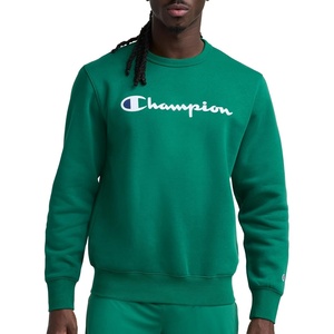 Champion Men’s Crewneck Fleece Sweatshirt, Standard Fit, Midweight, Script Logo, Available in Regular and Big & Tall(Verdant Green – Classic Script Logo)