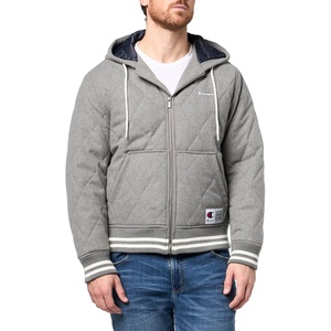Champion Men’s Diamond Quilted Varsity Hoody(Heather Grey)