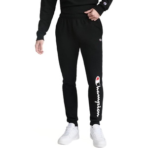 Champion Men’s Graphic Fleece Joggers Sweatpants, Standard Fit, Midweight Fleece, Classic Script Logo(Black)