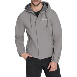 Champion Men’s Hooded Coaches Rain Jacket(Gargoyle Soft Shell)