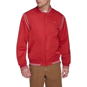 Champion Men’s Lightweight Varsity Bomber Jacket(Chili Pepper)