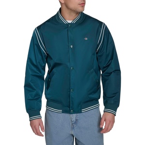 Champion Men’s Lightweight Varsity Bomber Jacket(Deep Teal)