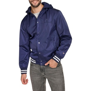 Champion Men’s Lightweight Varsity Jacket With Jersey Hood(Peacoat)