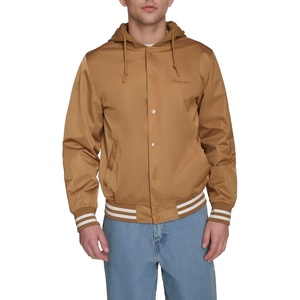 Champion Men’s Lightweight Varsity Jacket With Jersey Hood(Tobacco)