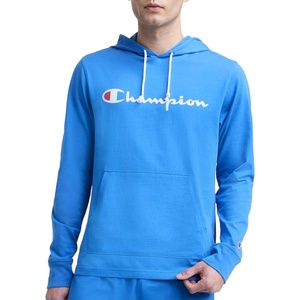 Champion Men’s Long Sleeve T-shirt Hoodie (Retired Colors)(Nebulas Blue – Classic Script Logo)