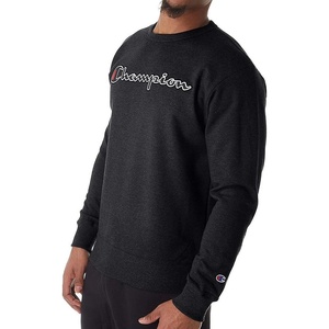 Champion Men’s Men’s Crewneck Fleece Sweatshirt, Standard Fit, Midweight, C Logo, Available in Regular and Big & Tall(Felt Black)