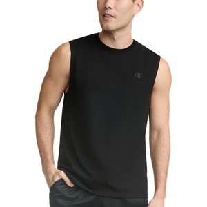 Champion Men’s Muscle Tank, Classic Graphic Muscle Tee, Sleeveless T-shirt for Men (Reg. Or Big & Tall)(Black – C Logo)