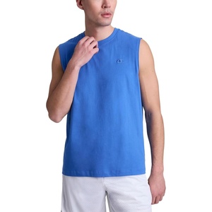 Champion Men’s Muscle Tank, Classic Graphic Muscle Tee, Sleeveless T-shirt for Men (Reg. Or Big & Tall)(Nebulas Blue)