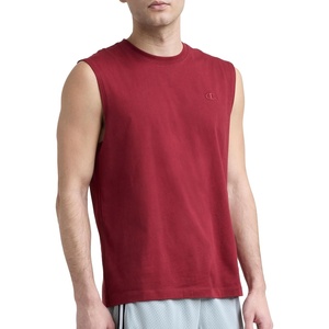 Champion Men’s Muscle Tank, Classic Graphic Muscle Tee, Sleeveless T-shirt for Men (Reg. Or Big & Tall)(Pomegranate)