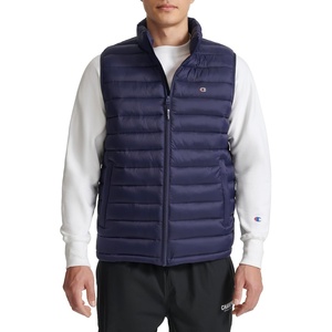 Champion Men’s Packable Puffer Vest With Stand Collar(Peacoat)