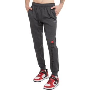 Champion Men’s Powerblend Fleece Joggers(Granite Heather – Classic Script Logo)