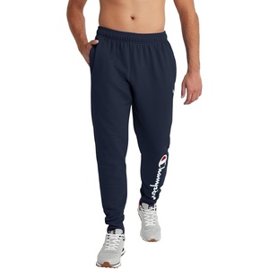 Champion Men’s Powerblend Fleece Joggers(Navy – Classic Script Logo)