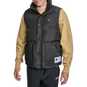 Champion Men’s Puffer Vest With Logo(Black)