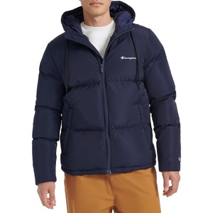 Champion Men’s Quilted Full-zip Hooded Puffer Jacket(Peacoat)