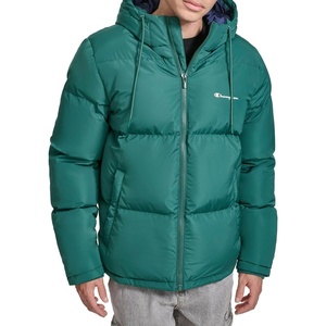 Champion Men’s Quilted Full-zip Hooded Puffer Jacket(Rain Forest)