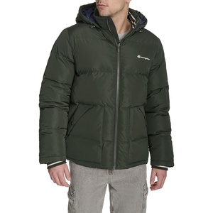 Champion Men’s Quilted Full-zip Hooded Puffer Jacket(Spruce Patch Pocket)