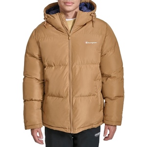 Champion Men’s Quilted Full-zip Hooded Puffer Jacket(Tobacco)