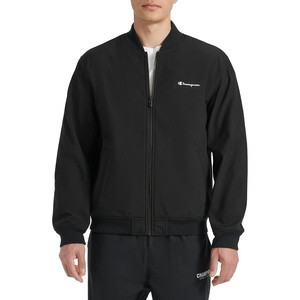 Champion Men’s Soft Shell Sport Bomber Jacket With Logo(Black)