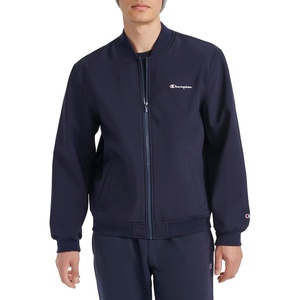 Champion Men’s Soft Shell Sport Bomber Jacket With Logo(Peacoat)