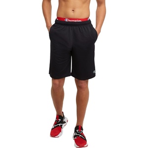 Champion Men’s Sport Shorts, Standard Fit, 10 Inch Inseam, Lightweight Fabric, Moisture-Wicking(Black)