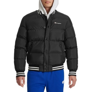 Champion Men’s Varsity Bomber Puffer Jacket(Black)