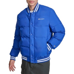Champion Men’s Varsity Bomber Puffer Jacket(Surf the Web)