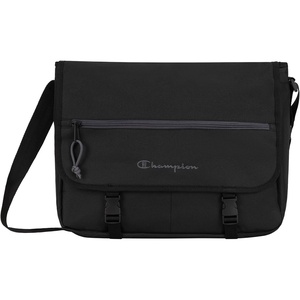 Champion Phase Messenger Bag With Padded Laptop Sleeve, Adjustable Strap for Work, Travel, Office(Black/Nine Iron)