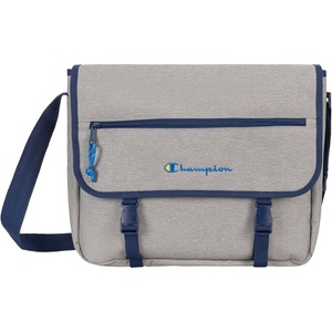Champion Phase Messenger Bag With Padded Laptop Sleeve, Adjustable Strap for Work, Travel, Office(Light Heather Grey/Blue Depths)