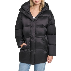 Champion Women’s Cinch Waist Quilted Puffer Jacket(Black)