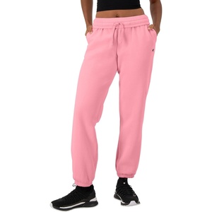 Champion Women’s Cinched-Bottom Fleece Sweatpants, Oversized Fit, Midweight(Marzipan Pink)
