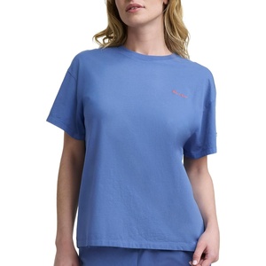 Champion Women’s Classic Short Sleeve Graphic T-Shirt, Loose Fit, Script Logo(Coastal Fjord – Tonal Script Logo)
