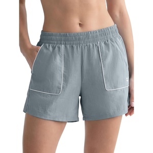 Champion Women’s Courtside 5″ Short with Piping, Standard Fit, Crinkle Nylon(Quarry)