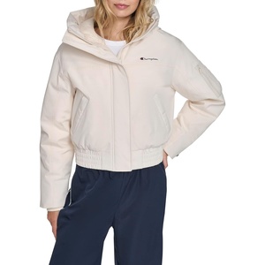 Champion Women’s Cropped Hooded Ski Bomber(White)